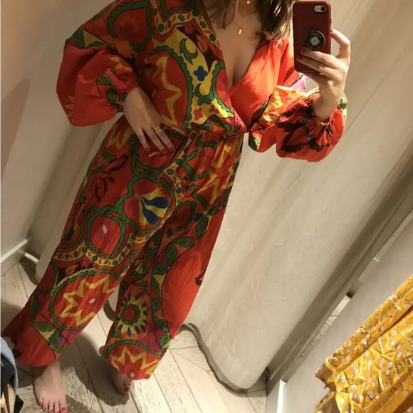 Rhode Blake Printed Jumpsuit Uzbek Red - Picture 2 of 7